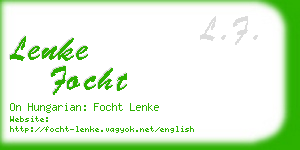 lenke focht business card